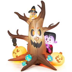 Costway 6-ft Inflatable Halloween Dead Tree with Pumpkins and Ghost