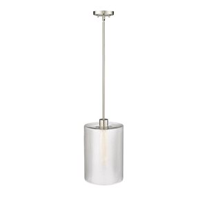 Millennium Lighting Olena Brushed Nickel Transitional Textured Glass Geometric Standard Medium Pendant Light