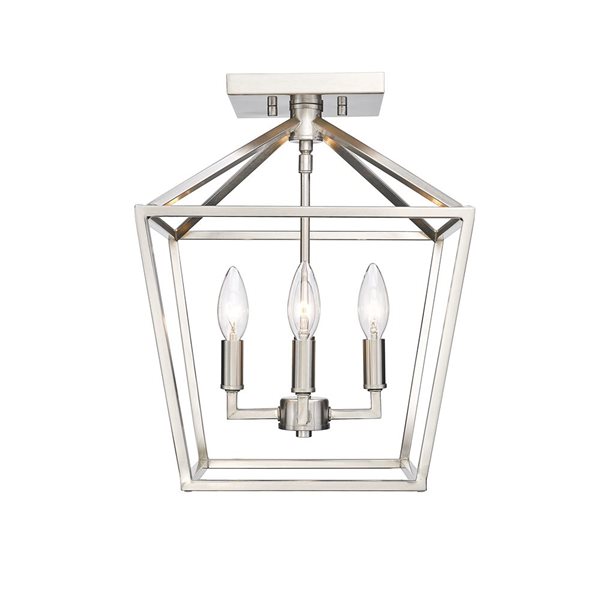 Millennium Lighting Transitional 4 Light Semi-Flush Mount Light in Satin Nickel