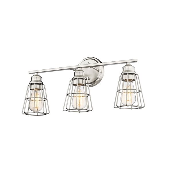 Millennium Lighting 3-Light Nickel Transitional Vanity Light