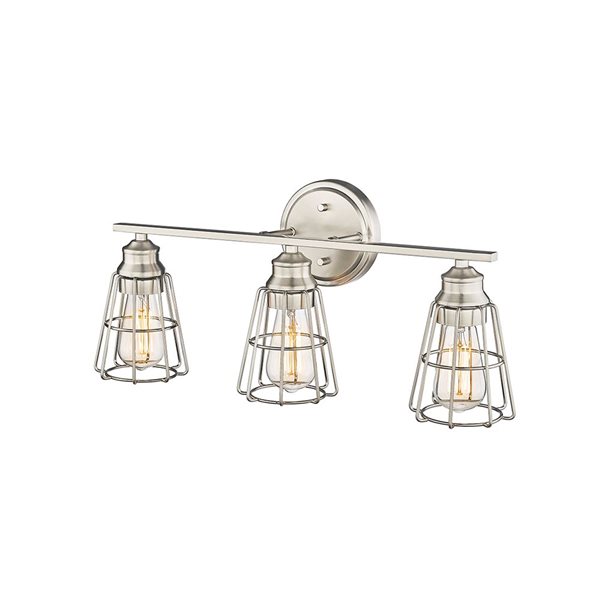 Millennium Lighting 3-Light Nickel Transitional Vanity Light