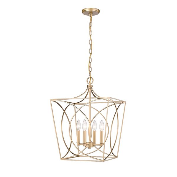 Millennium Lighting Tracy Painted Modern Gold Transitional Geometric Standard Medium Pendant Light