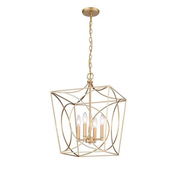 Millennium Lighting Tracy Painted Modern Gold Transitional Geometric Standard Medium Pendant Light