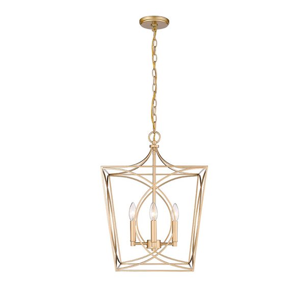 Millennium Lighting Tracy Painted Modern Gold Transitional Geometric Standard Medium Pendant Light