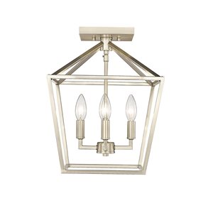 Millennium Lighting Transitional 4-Light Semi-Flush Mount Light in Modern Gold