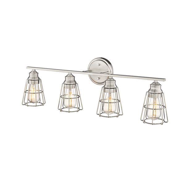 Millennium Lighting 4-Light Nickel Transitional Vanity Light