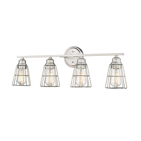 Millennium Lighting 4-Light Nickel Transitional Vanity Light