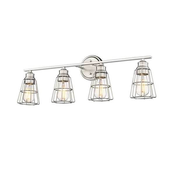 Millennium Lighting 4-Light Nickel Transitional Vanity Light