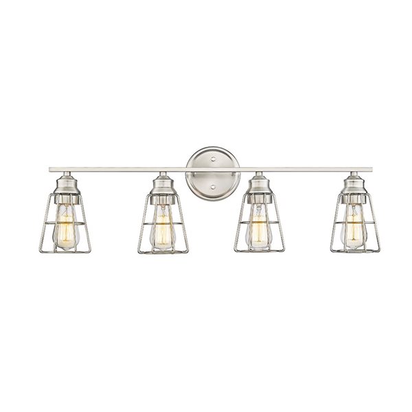 Millennium Lighting 4-Light Nickel Transitional Vanity Light