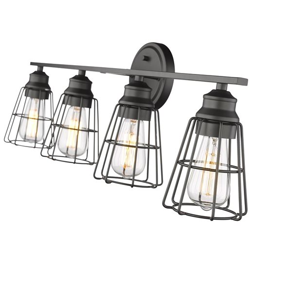 Millennium Lighting 4-Light Black Transitional Vanity Light