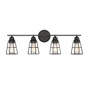 Millennium Lighting 4-Light Black Transitional Vanity Light