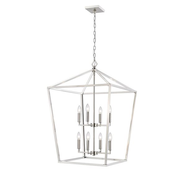 Millennium Lighting Pendant Light Satin Nickel Transitional Geometric Standard Large Pendant Light