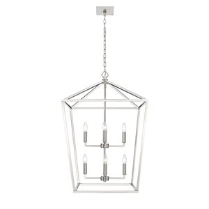 Millennium Lighting Pendant Light Satin Nickel Transitional Geometric Standard Large Pendant Light