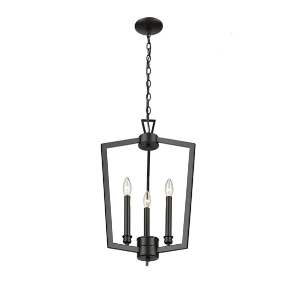 Millennium Lighting Lizabeth Matte Black Transitional Geometric Standard Medium Pendant Light