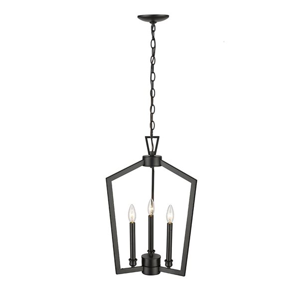 Millennium Lighting Lizabeth Matte Black Transitional Geometric Standard Medium Pendant Light