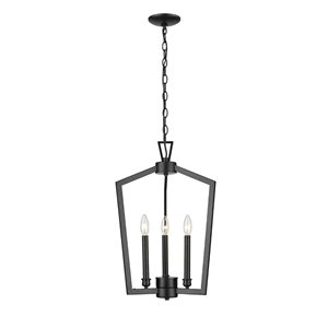 Millennium Lighting Lizabeth Matte Black Transitional Geometric Standard Medium Pendant Light