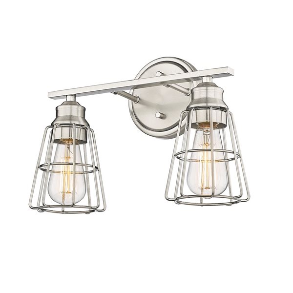 Millennium Lighting 2-Light Nickel Transitional Vanity Light