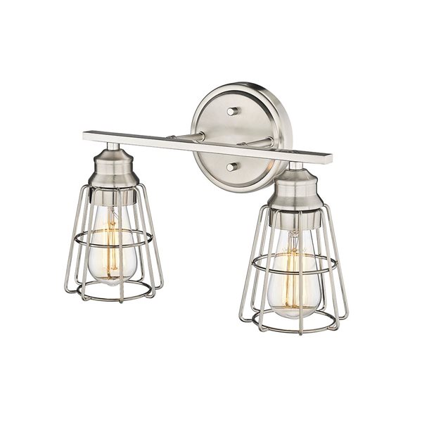 Millennium Lighting 2-Light Nickel Transitional Vanity Light