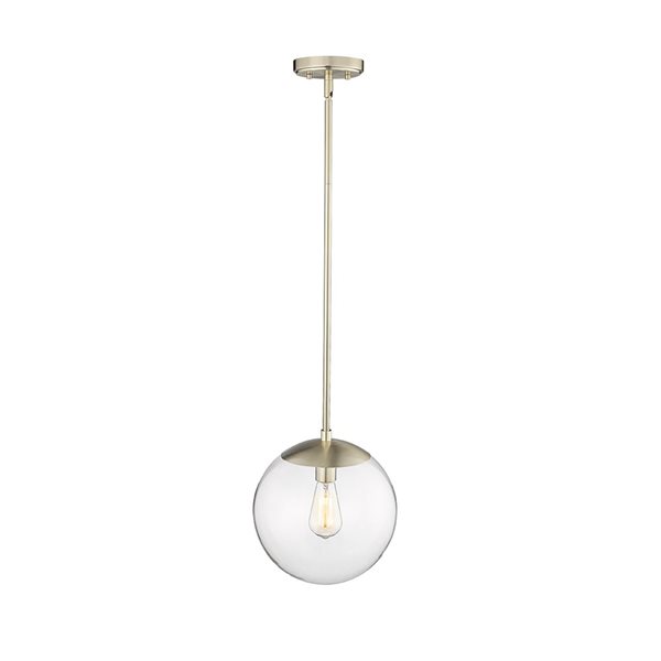 Millennium Lighting Avell Modern Gold Transitional Clear Glass Geometric Standard Medium Pendant Light