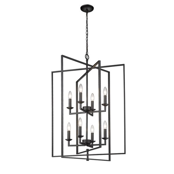 Millennium Lighting Nellis Matte Black Transitional Geometric Standard Large  Pendant Light