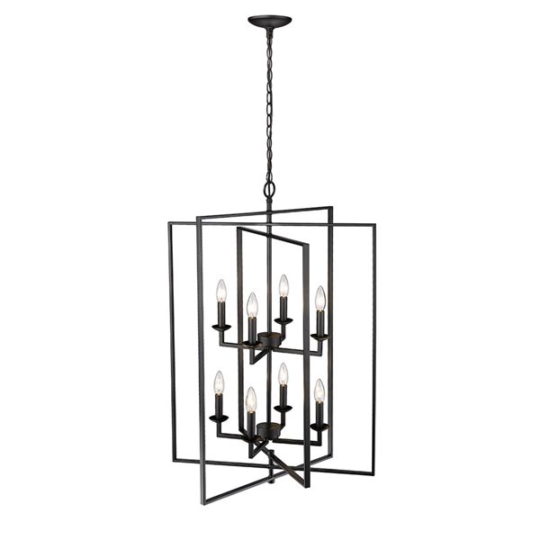 Millennium Lighting Nellis Matte Black Transitional Geometric Standard Large  Pendant Light