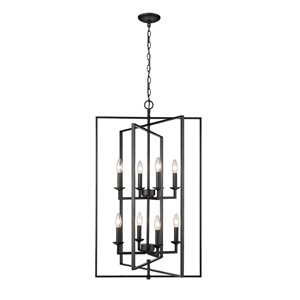 Millennium Lighting Nellis Matte Black Transitional Geometric Standard Large  Pendant Light