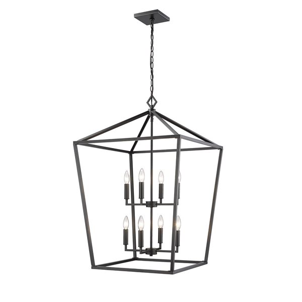 Millennium Lighting Pendant Light Matte Black Transitional Geometric Standard Large Pendant Light