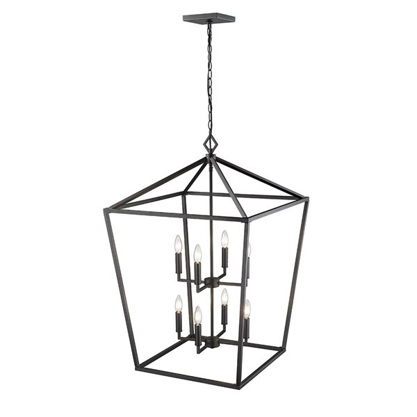 Millennium Lighting Pendant Light Matte Black Transitional Geometric Standard Large Pendant Light