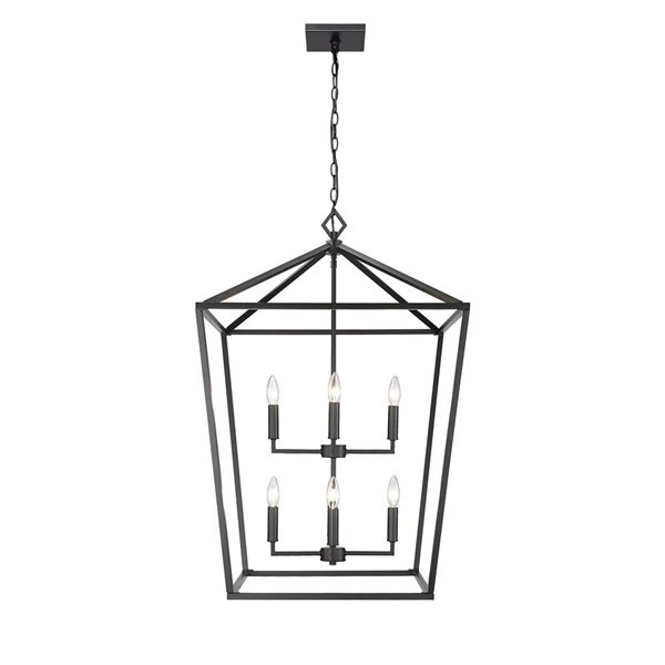 Millennium Lighting Pendant Light Matte Black Transitional Geometric Standard Large Pendant Light