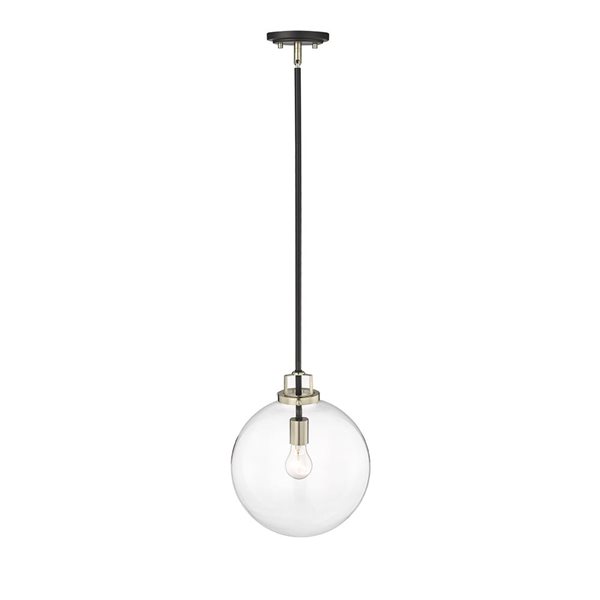 Millennium Lighting Mellrosa Matte Black/modern Gold Transitional Clear Glass Geometric Standard Medium Pendant Light