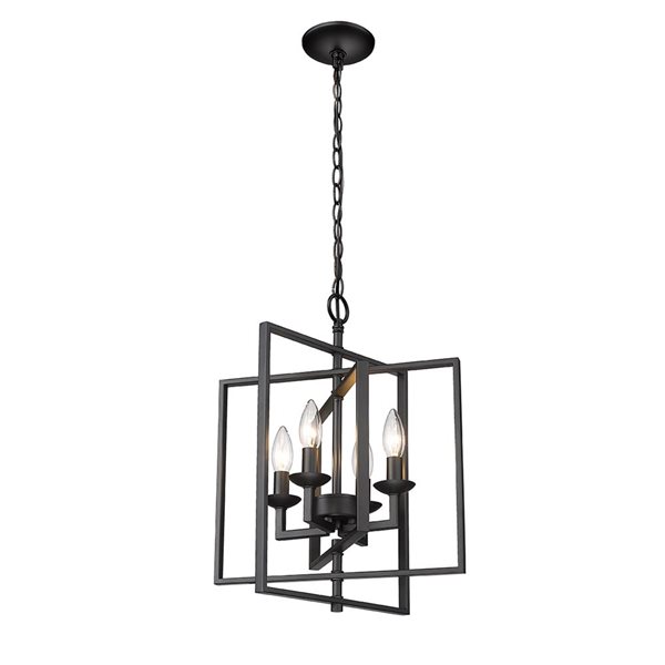 Millennium Lighting Nellis Matte Black Transitional Geometric Standard Medium Pendant Light