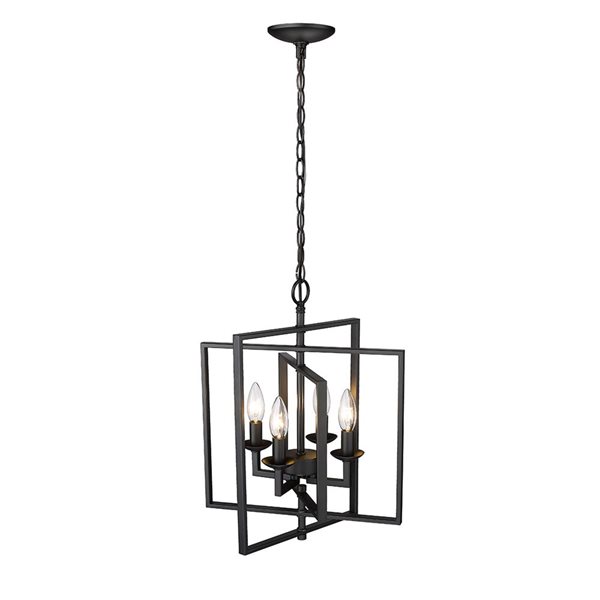 Millennium Lighting Nellis Matte Black Transitional Geometric Standard Medium Pendant Light