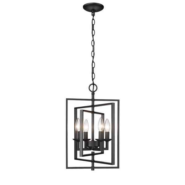 Millennium Lighting Nellis Matte Black Transitional Geometric Standard Medium Pendant Light