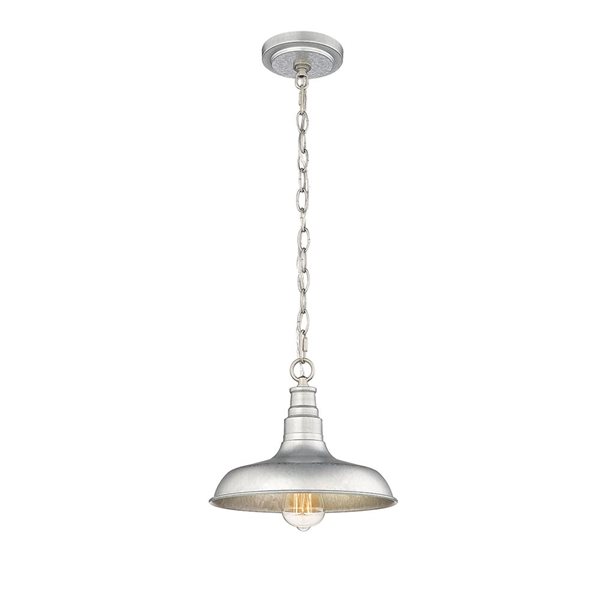 Millennium Lighting Outdoor Galvanized Transitional Lantern Standard Medium Pendant Light