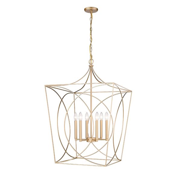 Millennium Lighting Tracy Painted Modern Gold Transitional Geometric Standard Large Pendant Light