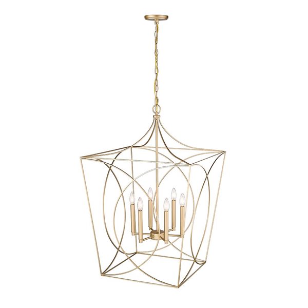 Millennium Lighting Tracy Painted Modern Gold Transitional Geometric Standard Large Pendant Light