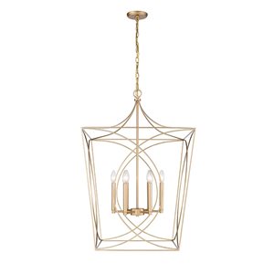 Millennium Lighting Tracy Painted Modern Gold Transitional Geometric Standard Large Pendant Light