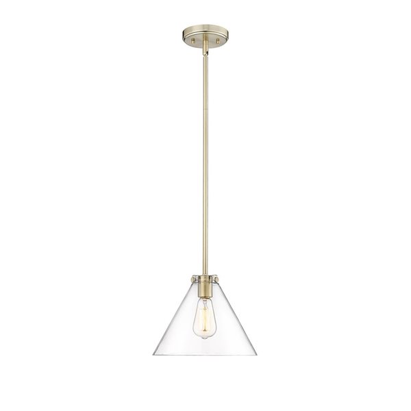 Millennium Lighting Aliza Modern Gold Transitional Clear Glass Geometric Standard Medium Pendant Light