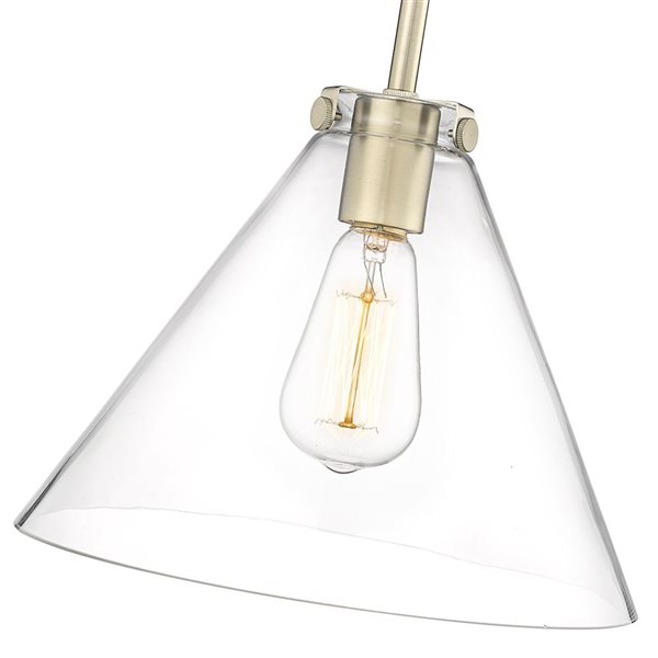 Millennium Lighting Aliza Modern Gold Transitional Clear Glass Geometric Standard Medium Pendant Light