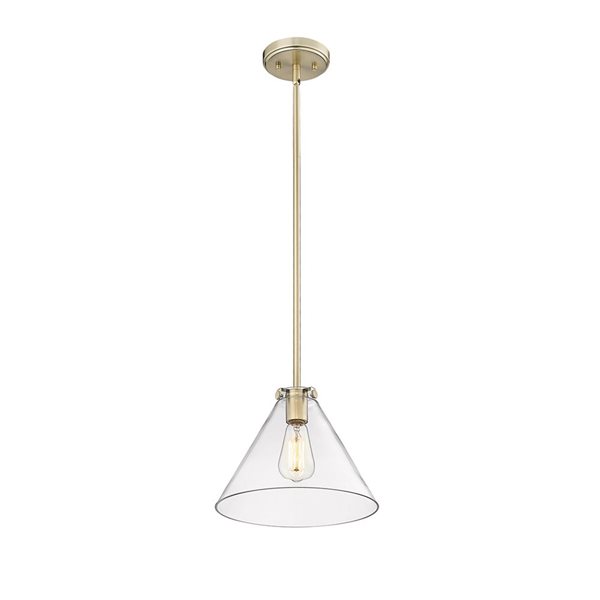 Millennium Lighting Aliza Modern Gold Transitional Clear Glass Geometric Standard Medium Pendant Light