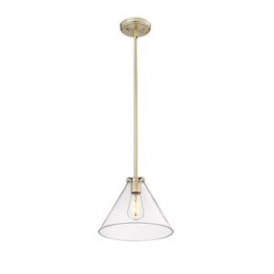 Millennium Lighting Aliza Modern Gold Transitional Clear Glass Geometric Standard Medium Pendant Light