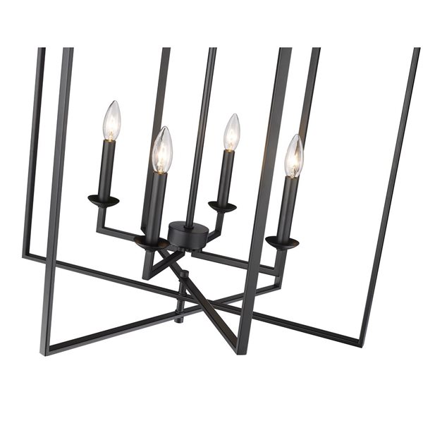 Millennium Lighting Nellis Matte Black Transitional Geometric Standard Large Pendant Light