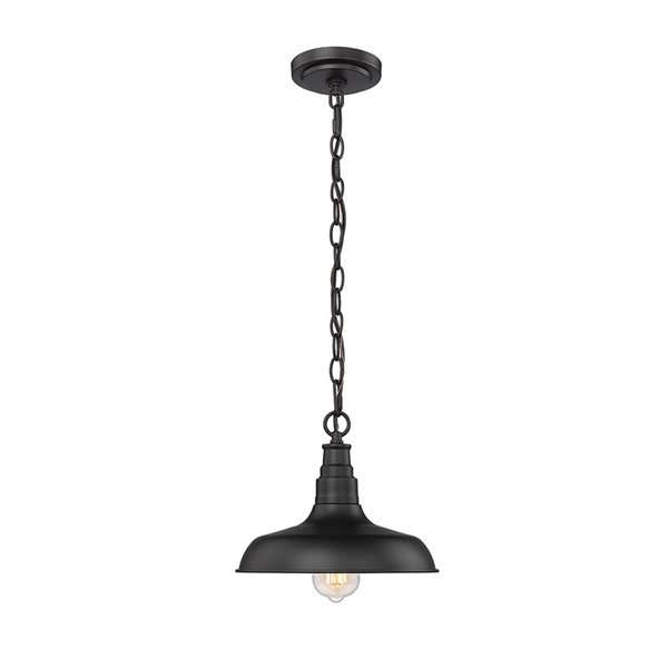 Millennium Lighting Outdoor Powder Coat Black Transitional Lantern Standard Medium Pendant Light