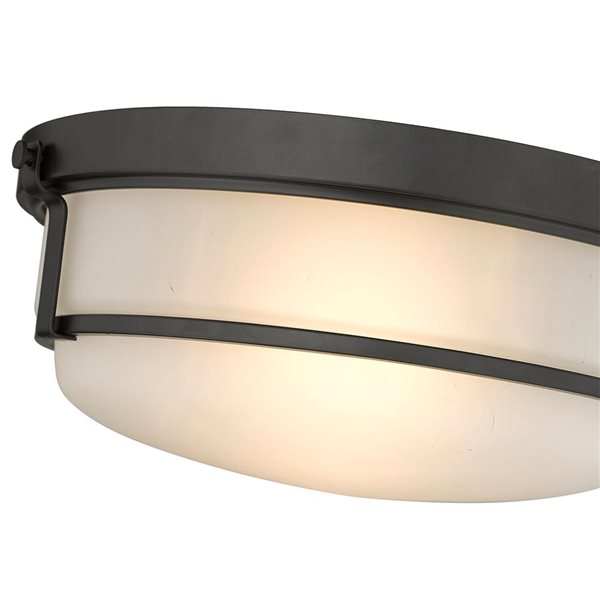 Millennium Lighting Arlson 13-in Matte Black Transitional Incandescent Flush Mount Light