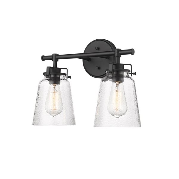 Millennium Lighting Amberose 2-light Black Transitional Vanity Light