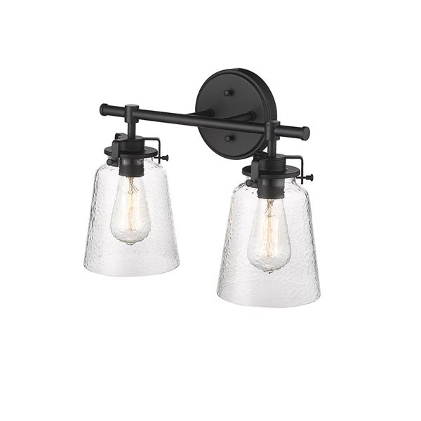 Millennium Lighting Amberose 2-light Black Transitional Vanity Light