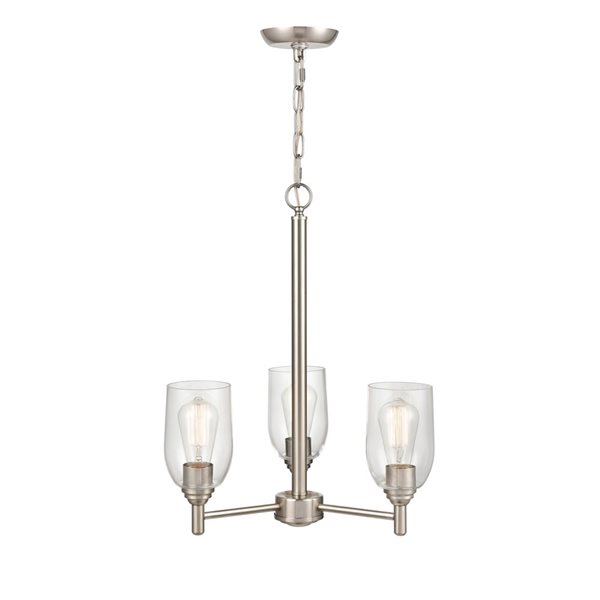 Millennium Lighting Arlett 3-light Brushed Nickel Modern/Contemporary Chandelier