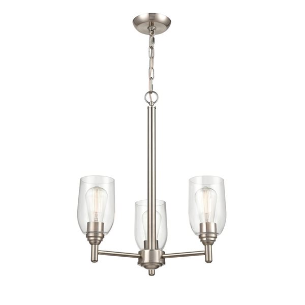 Millennium Lighting Arlett 3-light Brushed Nickel Modern/Contemporary Chandelier