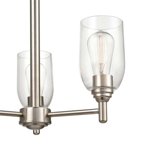 Millennium Lighting Arlett 3-light Brushed Nickel Modern/Contemporary Chandelier