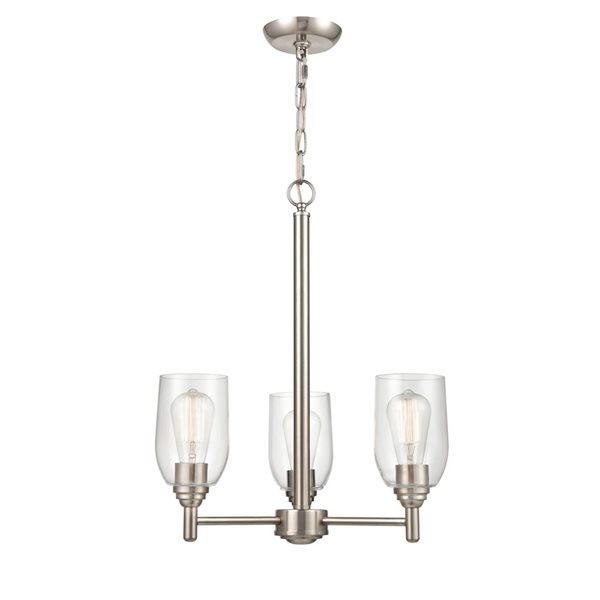 Millennium Lighting Arlett 3-light Brushed Nickel Modern/Contemporary Chandelier